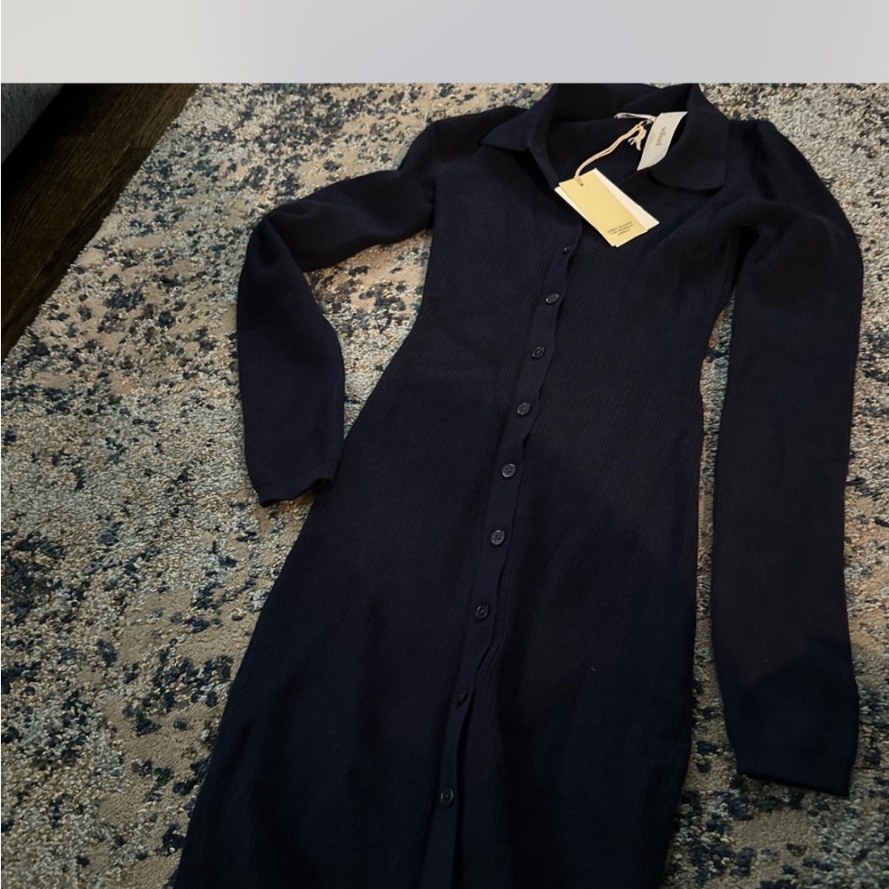 Wilfred Midnight Blue Long Sleeve Dress